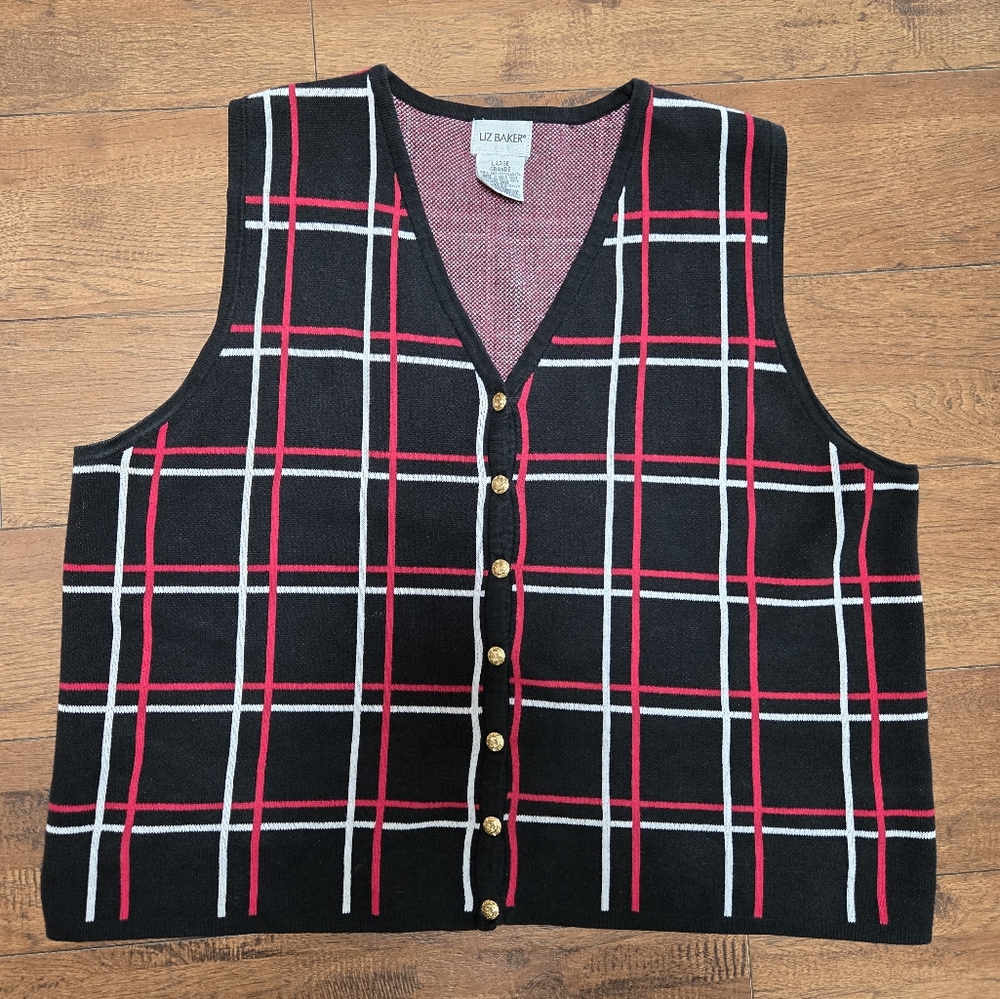 Knitted vest - Liz Baker - Size Large